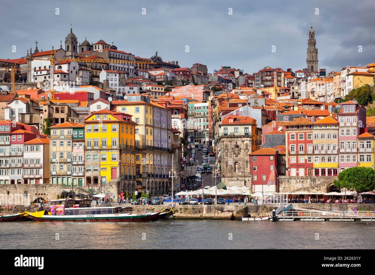 Ribeira, the old town of Porto, Portugal Stock Photo