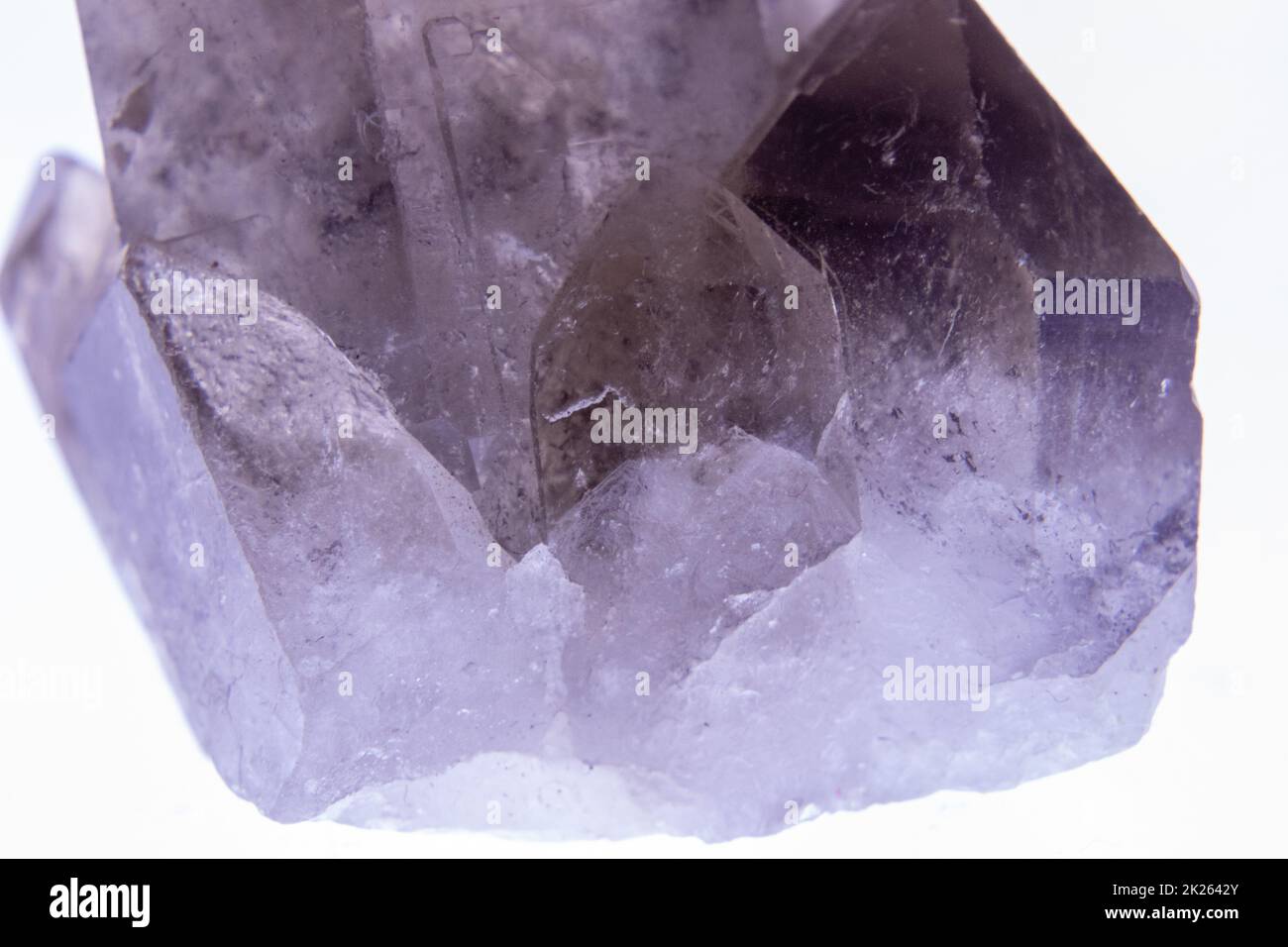 Close up of Black Smoke Quartz Crystal clusters Stock Photo