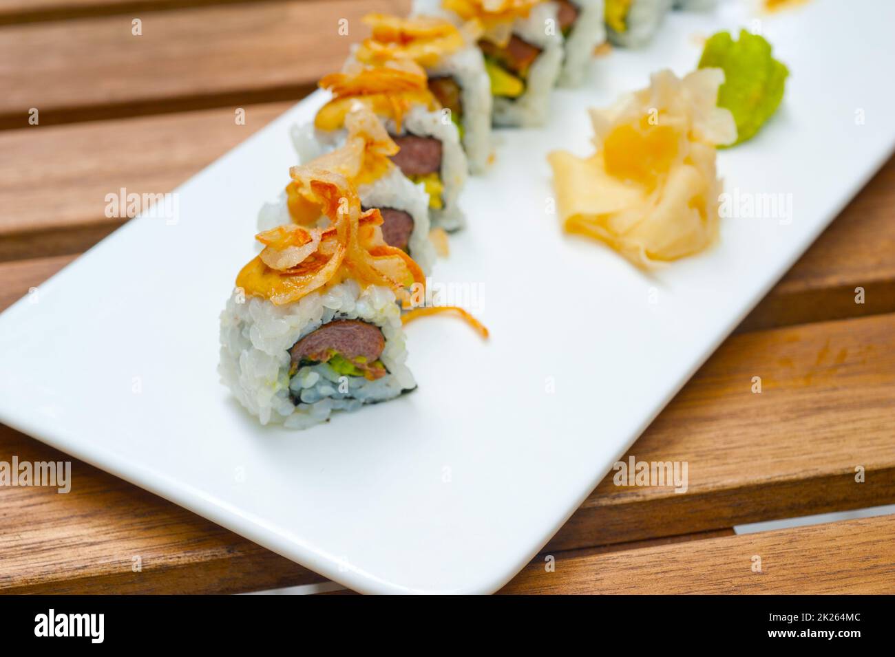 Japanese sushi rolls Maki Sushi Stock Photo - Alamy