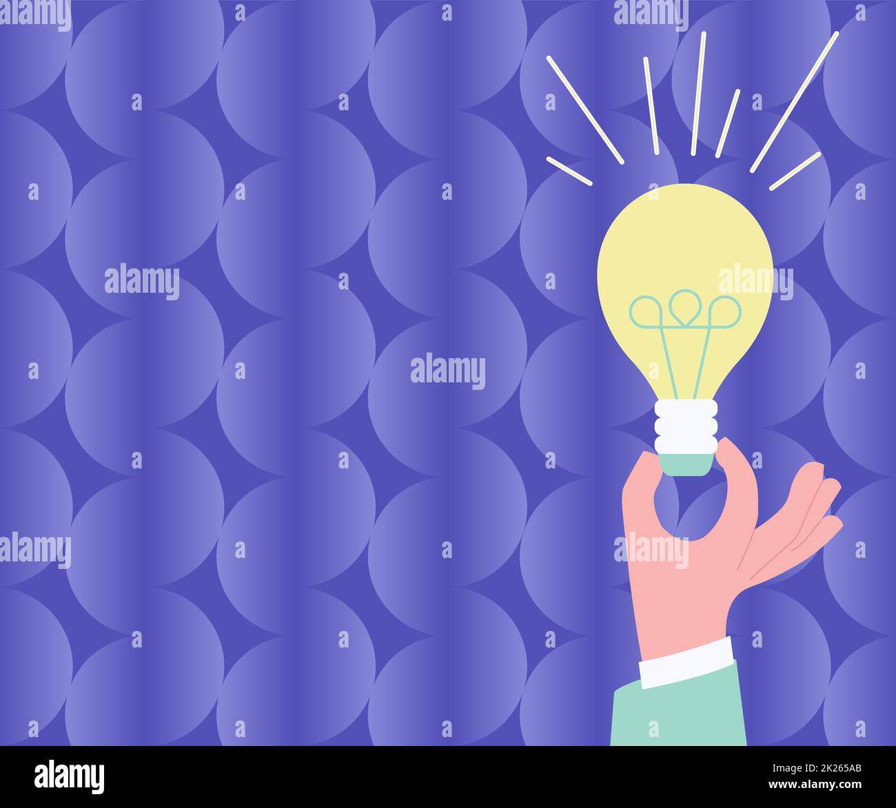 Hand Holding Lamp With Formal Outfit Presenting New Ideas For