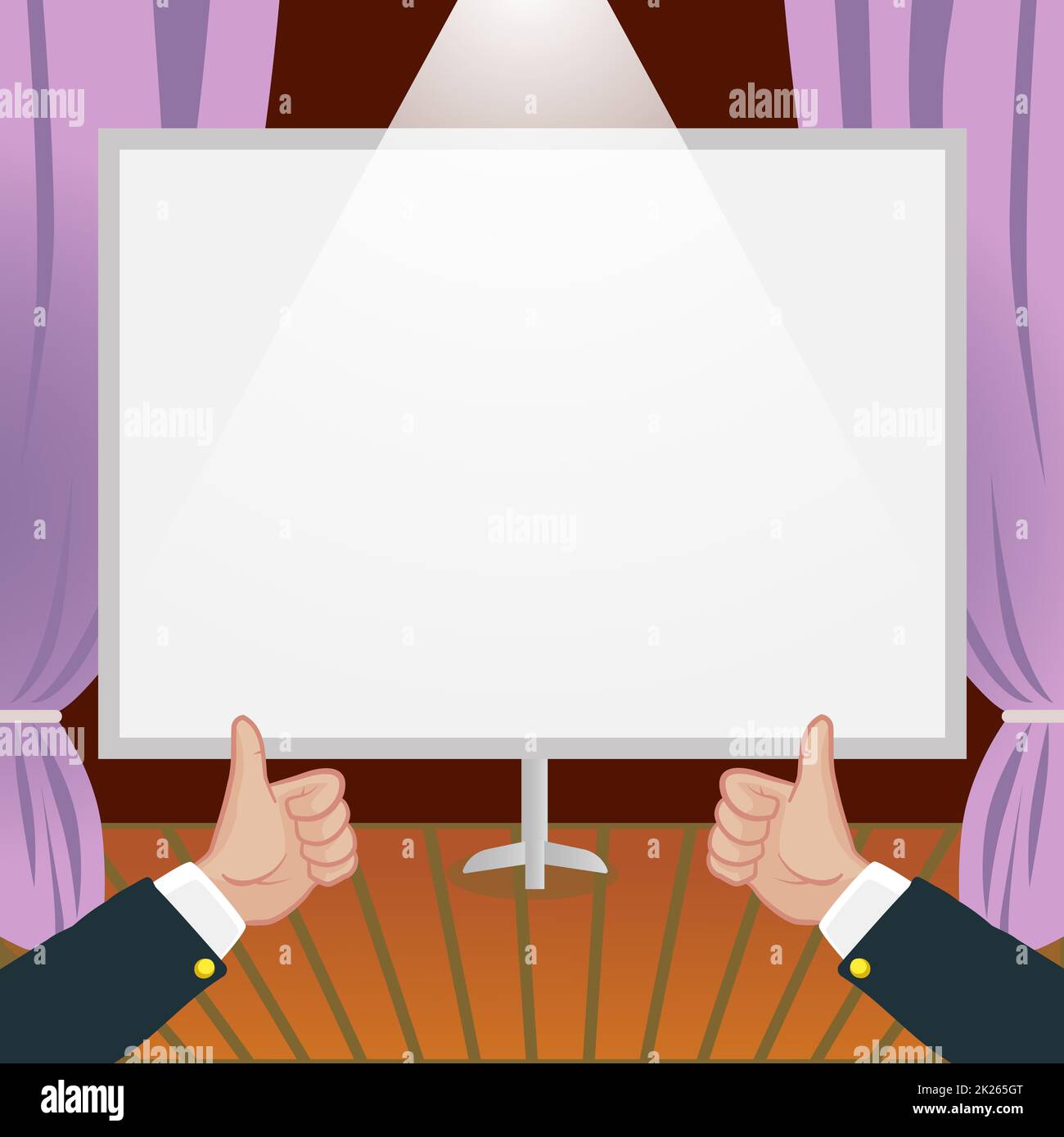 Hands Thumbs Up Showing New Ideas. Palms Carrying Note Presenting ...