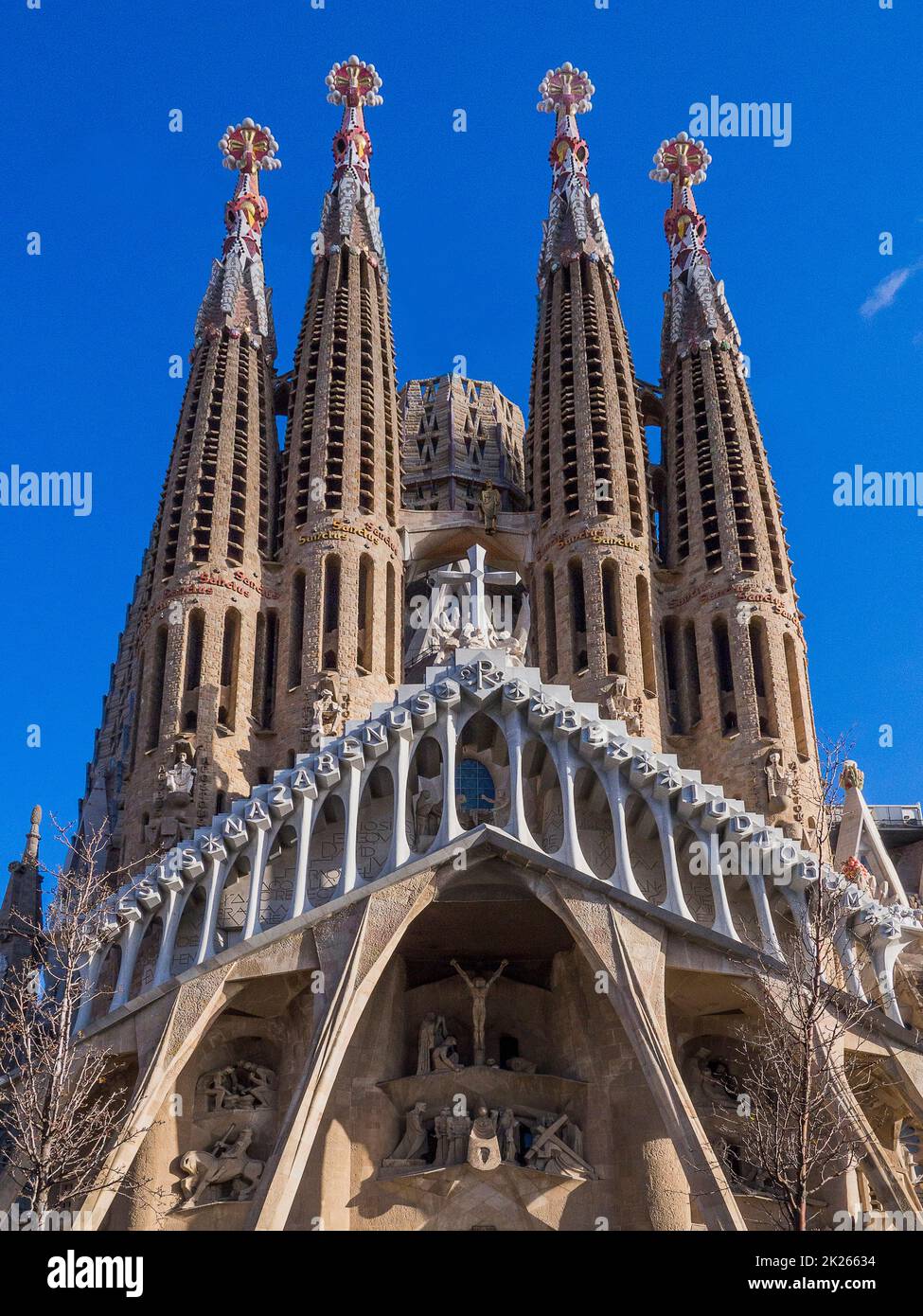Spain - Barcelona, Sagrada FamÃlia - Temple of Expiation of the Holy Family Stock Photo