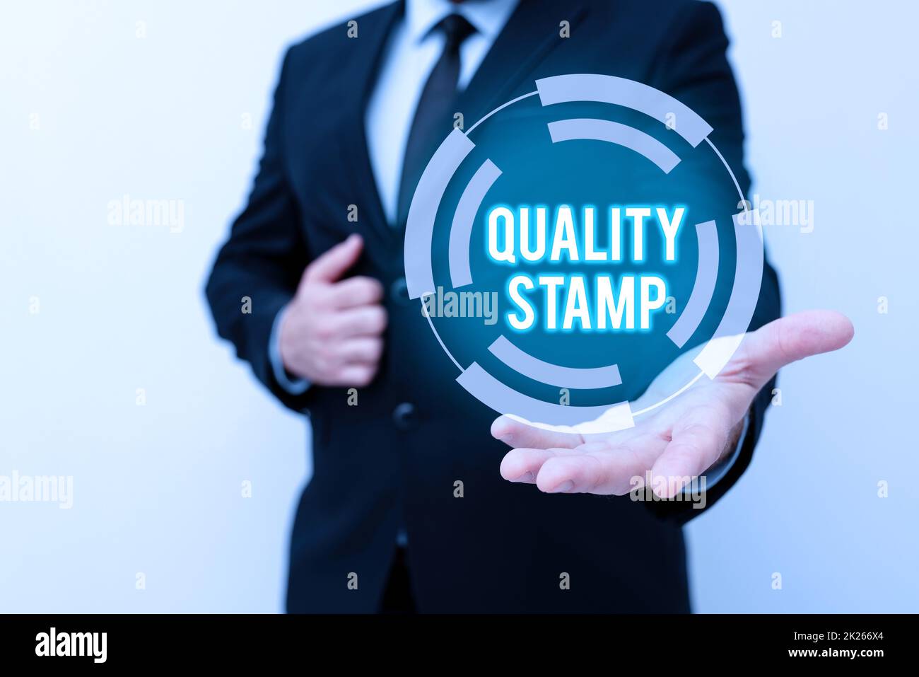 Text caption presenting Quality Stamp. Business idea Seal of Approval Good Impression Qualified Passed Inspection Presenting New Plans And Ideas Demonstrating Planning Process Stock Photo