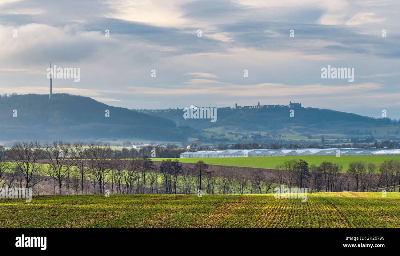 Hohenlohe at winter time Stock Photo