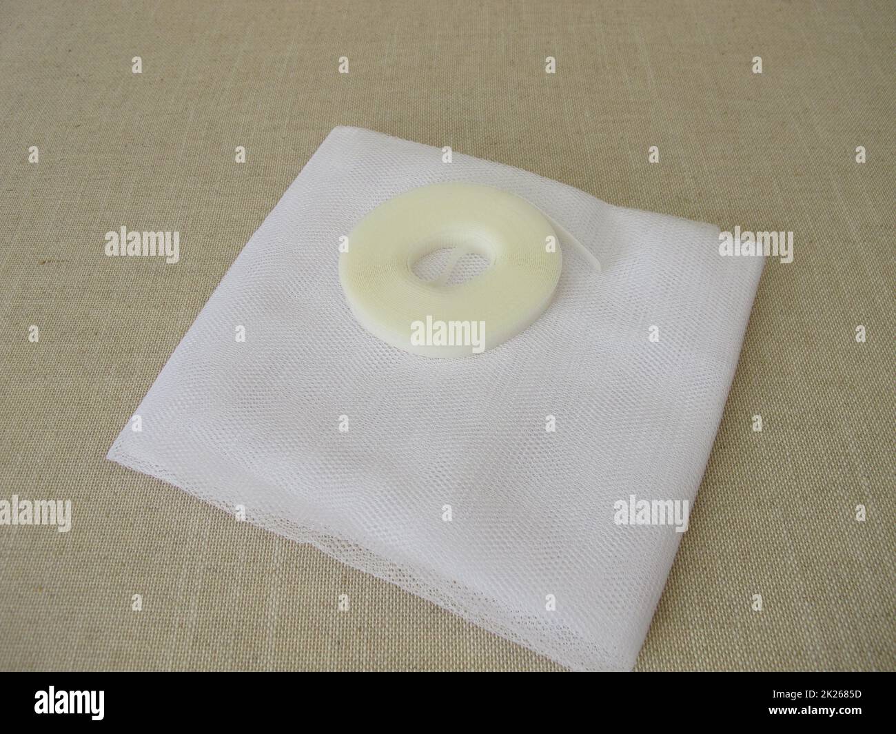 Insect screen for the window in white and fixing tape Stock Photo - Alamy