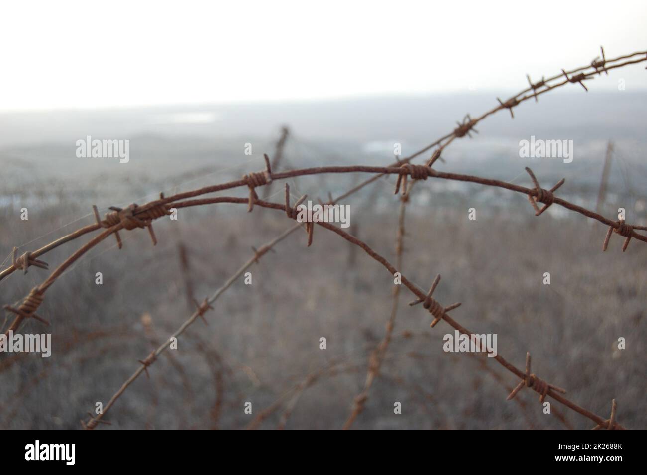 Mine wire obstacle hi-res stock photography and images - Alamy