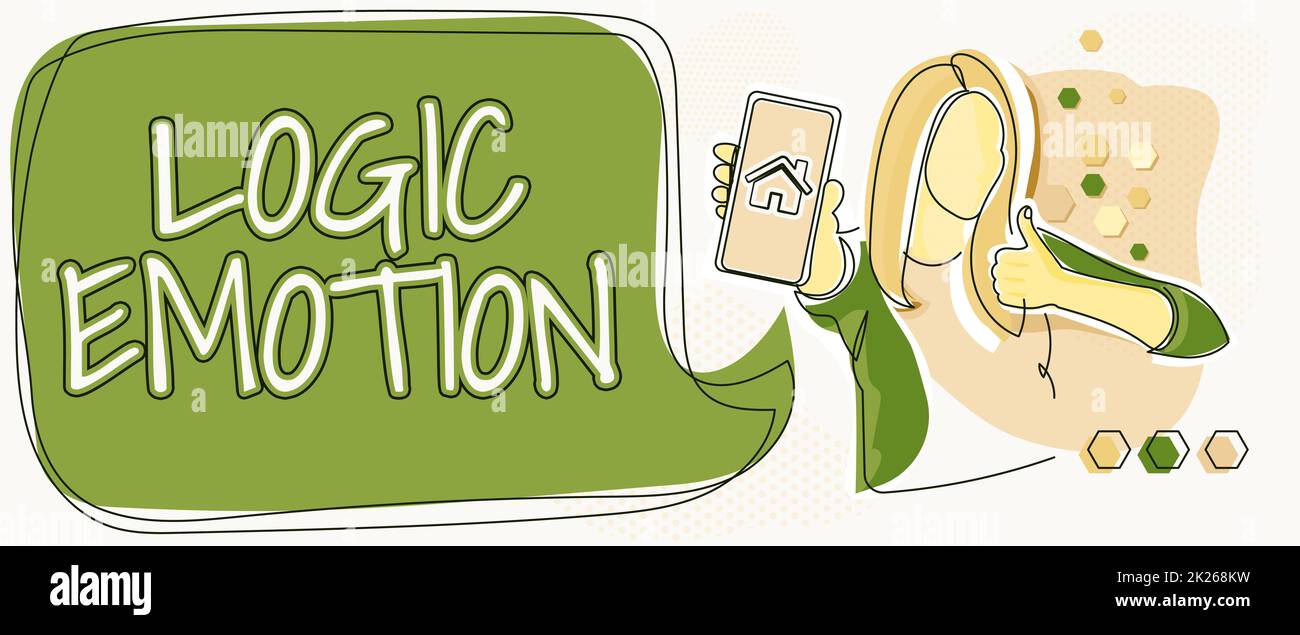 Conceptual display Logic Emotion. Word for Unpleasant Feelings turned