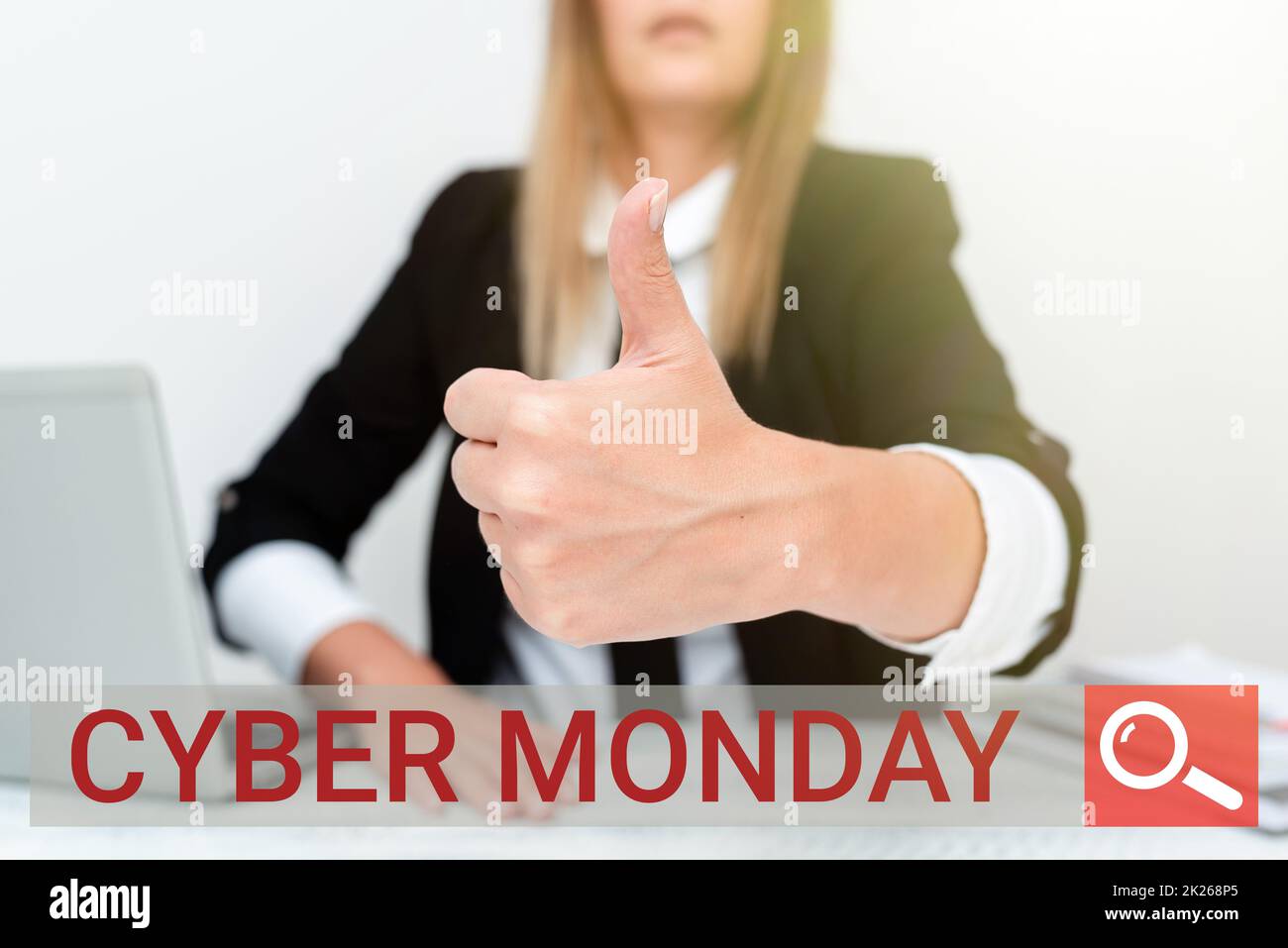 Conceptual display Cyber Monday. Word for Marketing term for Monday after thanksgiving holiday in the US Assistant Offering Instruction And Training Advice, Discussing New Job Stock Photo