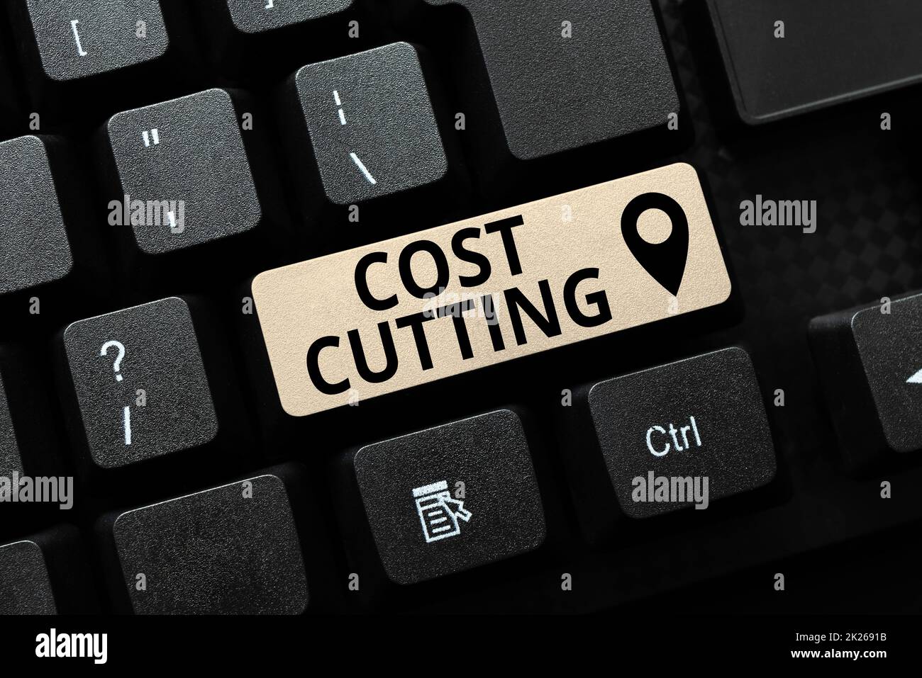 Text caption presenting Cost Cutting. Business showcase Measures implemented to reduced expenses and improved profit Converting Analog Data To Digital Media, Typing Forum Helpful Tips Stock Photo