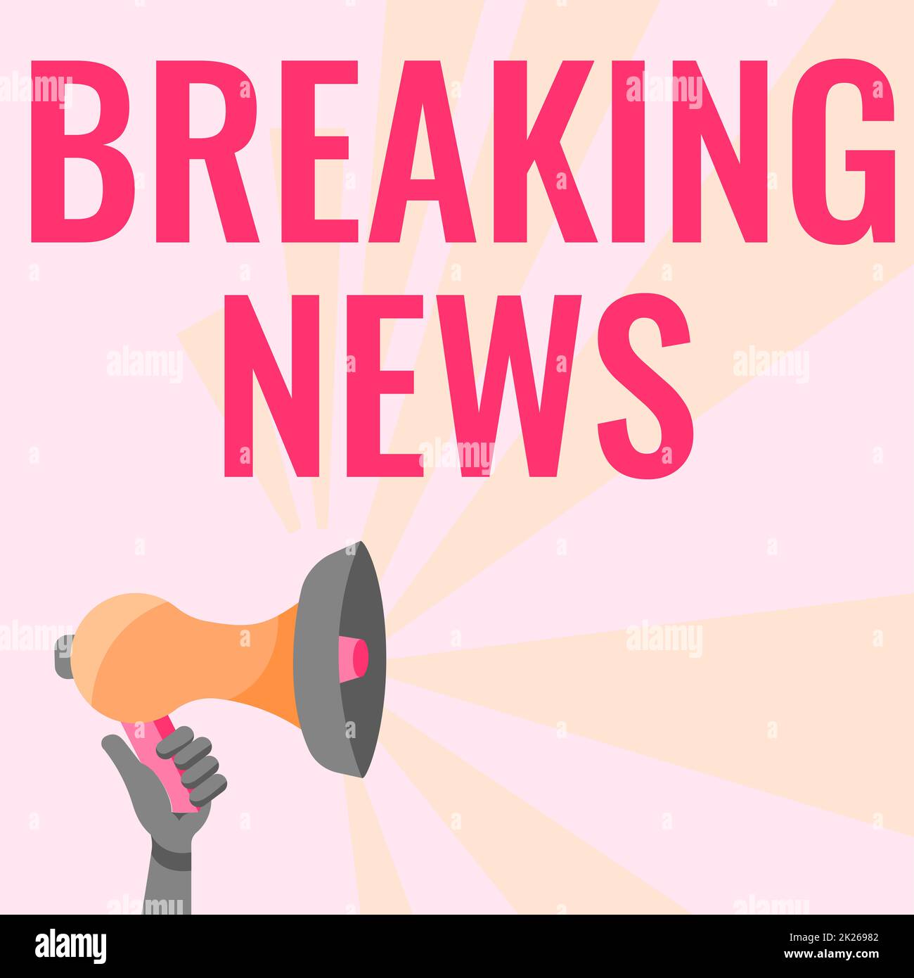 Conceptual display Breaking News. Concept meaning newly received