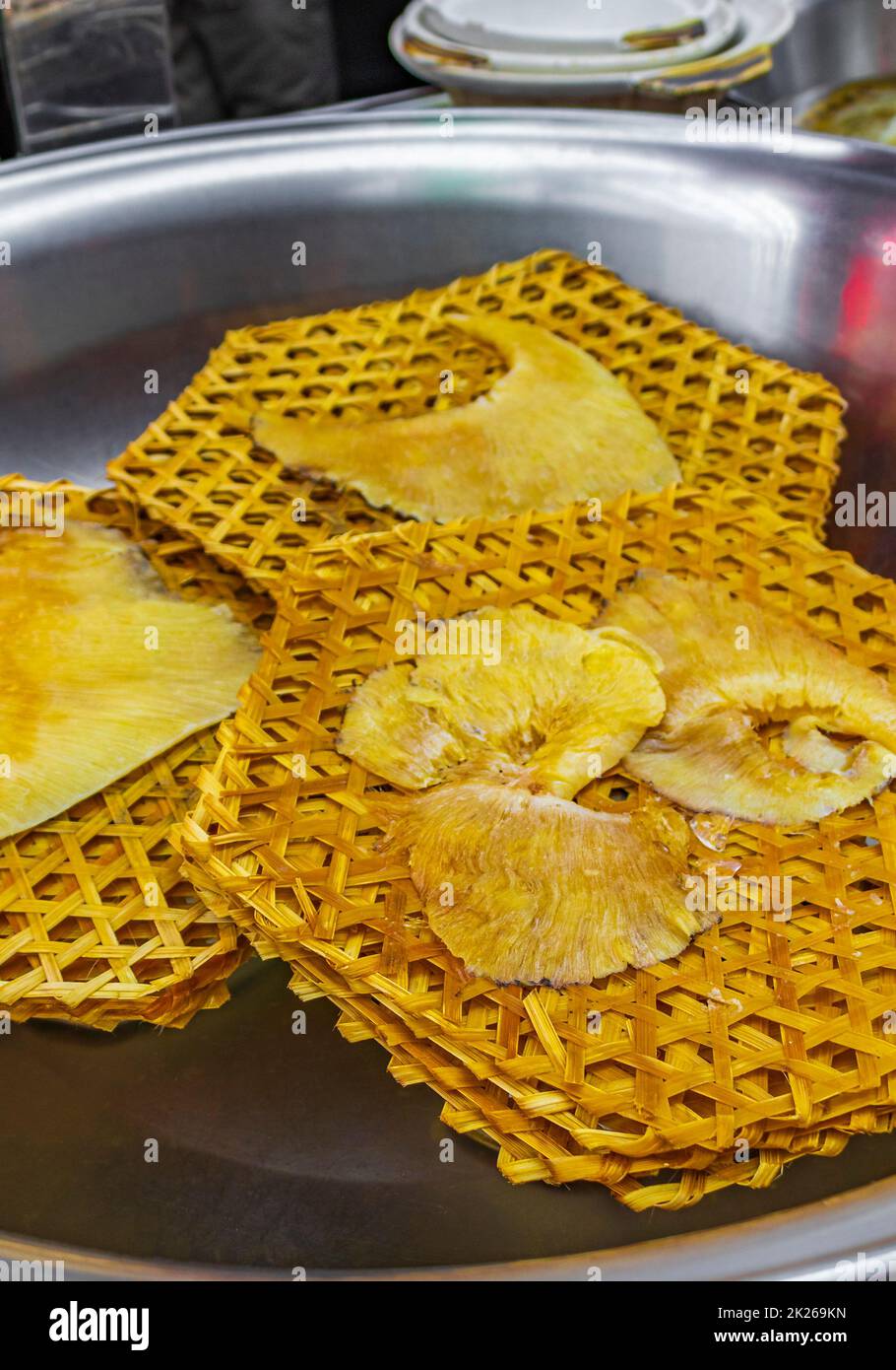 Thai Chinese seafood street food market China Town Bangkok Thailand. Stock Photo