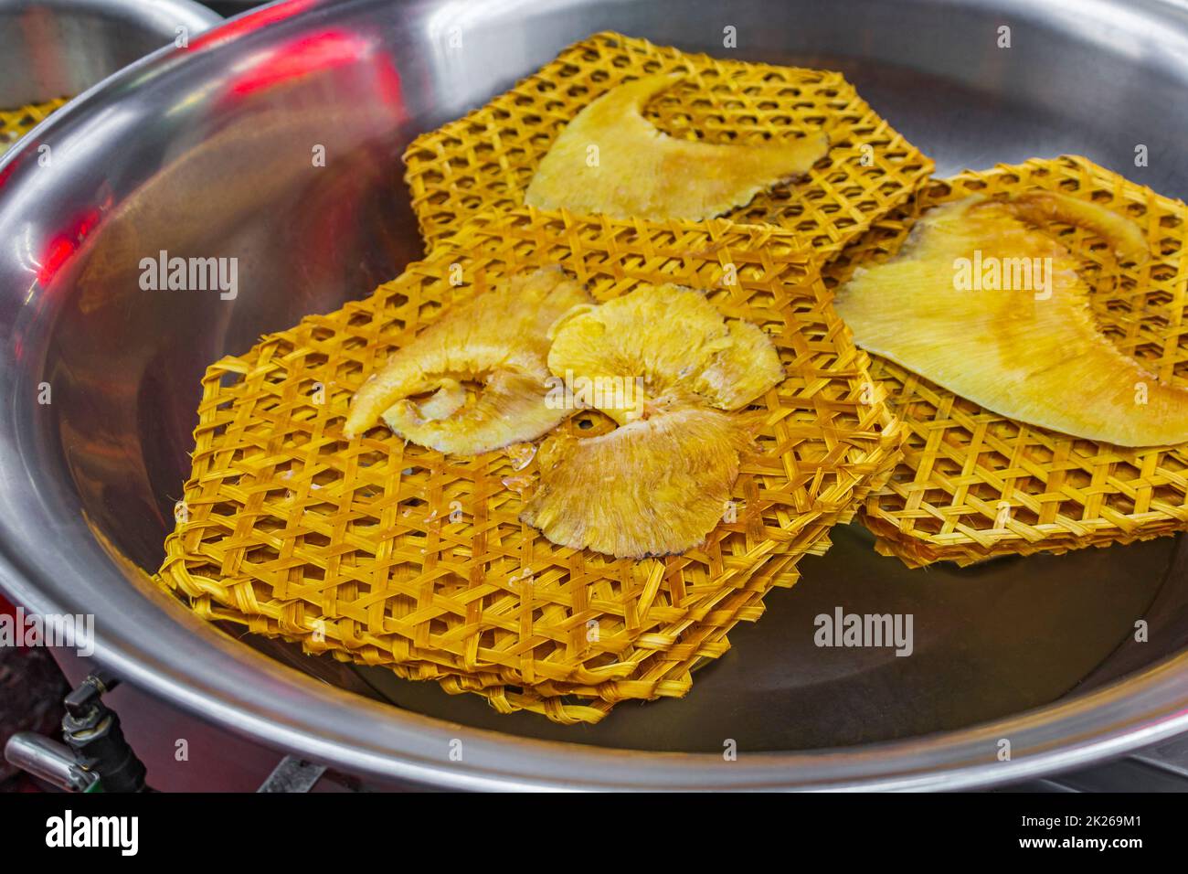 Thai Chinese seafood street food market China Town Bangkok Thailand. Stock Photo