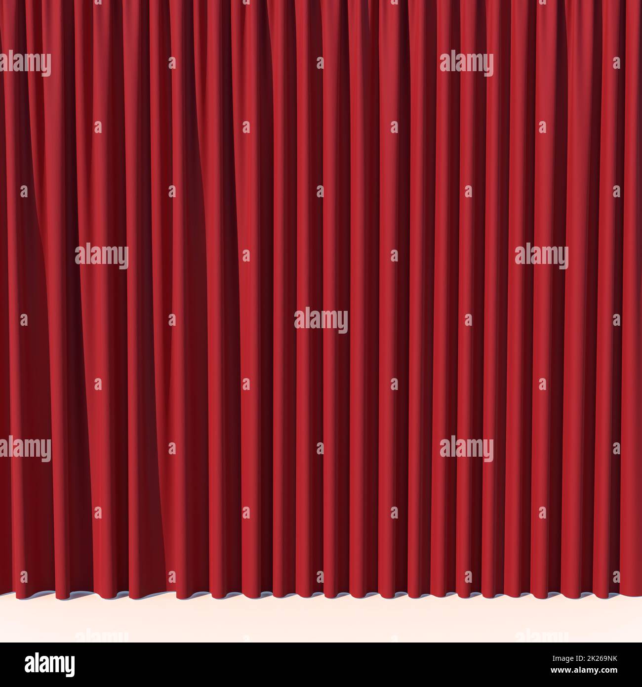 Red stage curtain Stock Photo