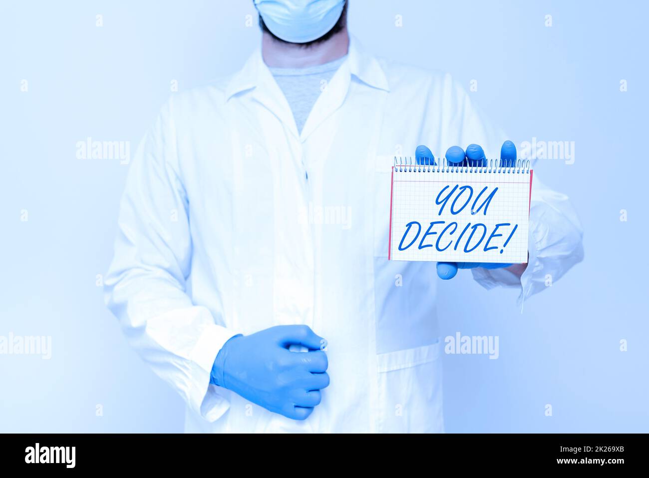 Text sign showing You Decide. Conceptual photo giving a chance to somebody to decide over a set of choices Scientist Presenting New Research, Chemist Planning Advance Procedures Stock Photo