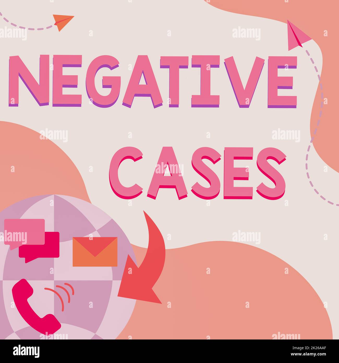 Text showing inspiration Negative Cases. Business idea circumstances or conditions that are confirmed to be false Internet Network Drawing With Colorful Messaging S. Stock Photo