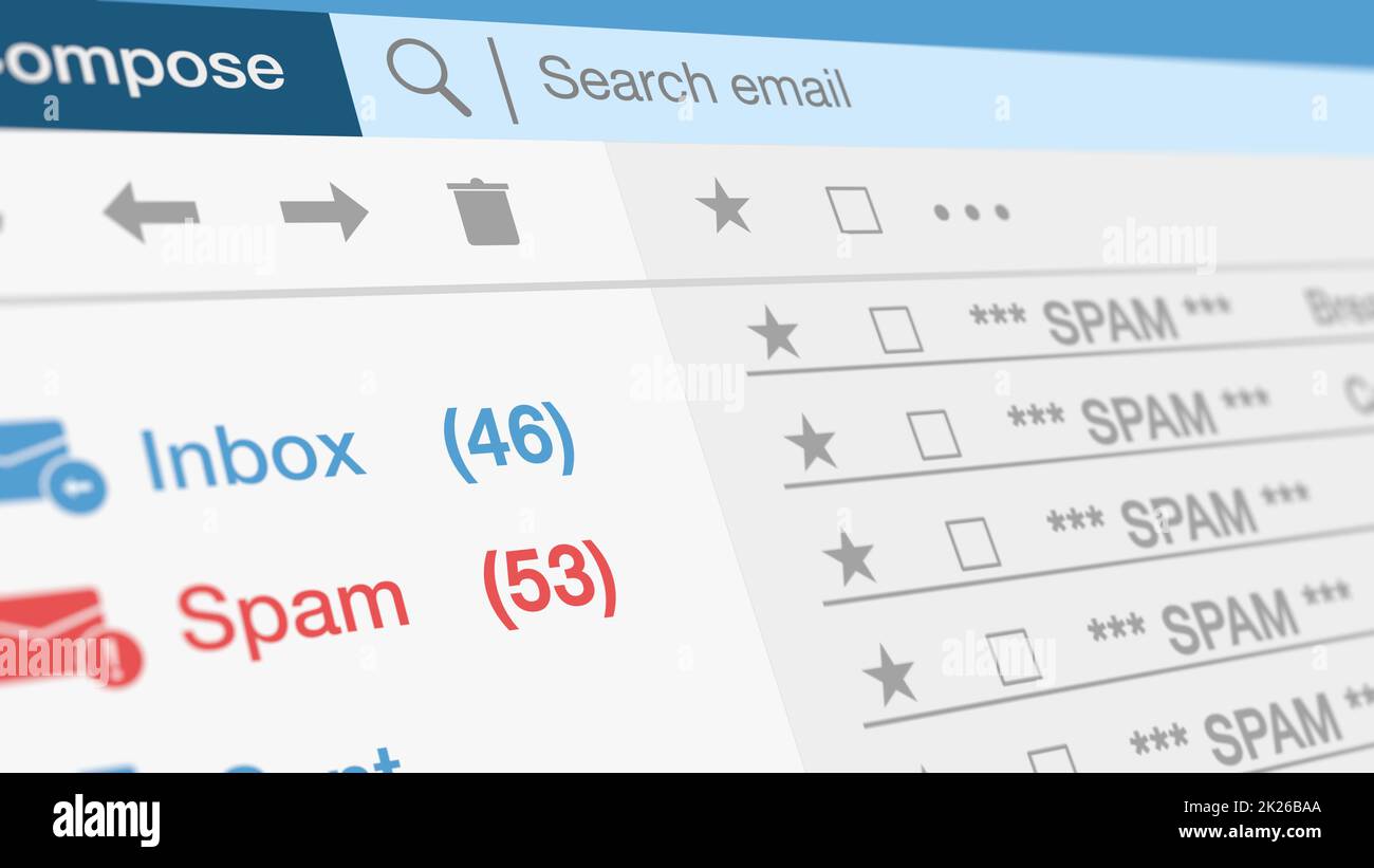 email spam concept Stock Photo