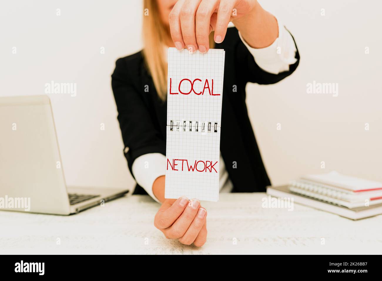 Conceptual display Local Network. Concept meaning Intranet LAN Radio Waves DSL Boradband Switch Connection Assistant Offering Instruction And Training Advice, Discussing New Job Stock Photo