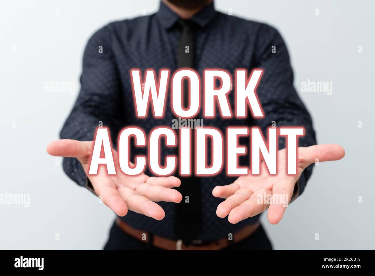 Text sign showing Work Accident. Word Written on Mistake Injury