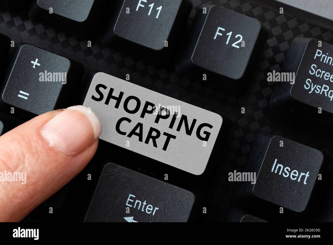 Conceptual caption Shopping Cart. Concept meaning Case Trolley Carrying Groceries and