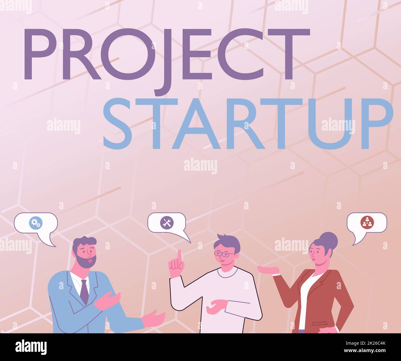 Sign displaying Project Startup. Business showcase the initial opportunity of a young company to set their plan Partners Chatting Building New Wonderful Ideas For Skills Improvement. Stock Photo