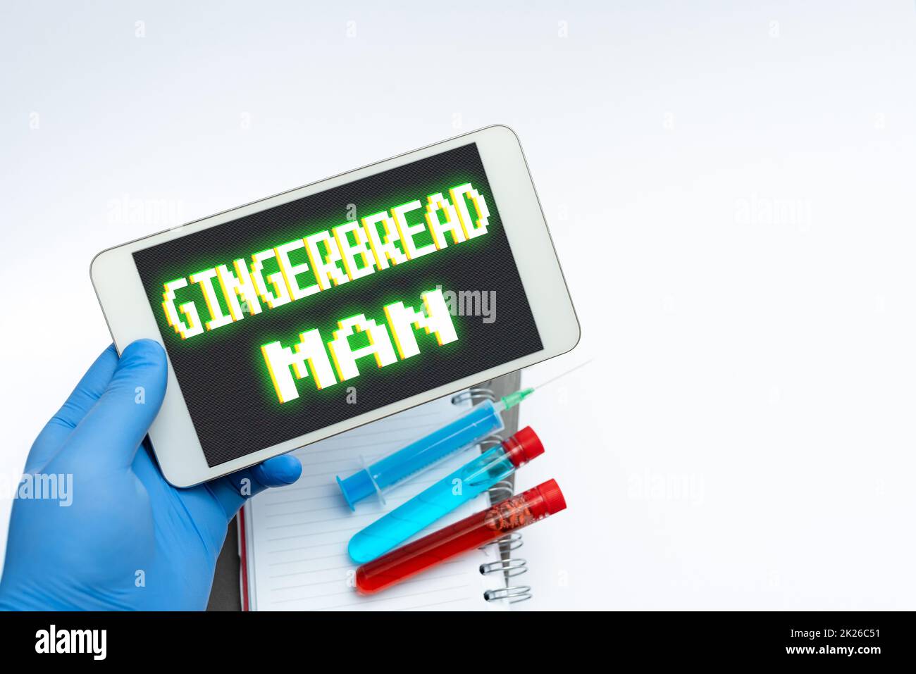 Sign displaying Gingerbread Man. Internet Concept cookie made of gingerbread usually in the shape of human Advance Medical Technology Laboratory Testing New Virus Medicine Stock Photo
