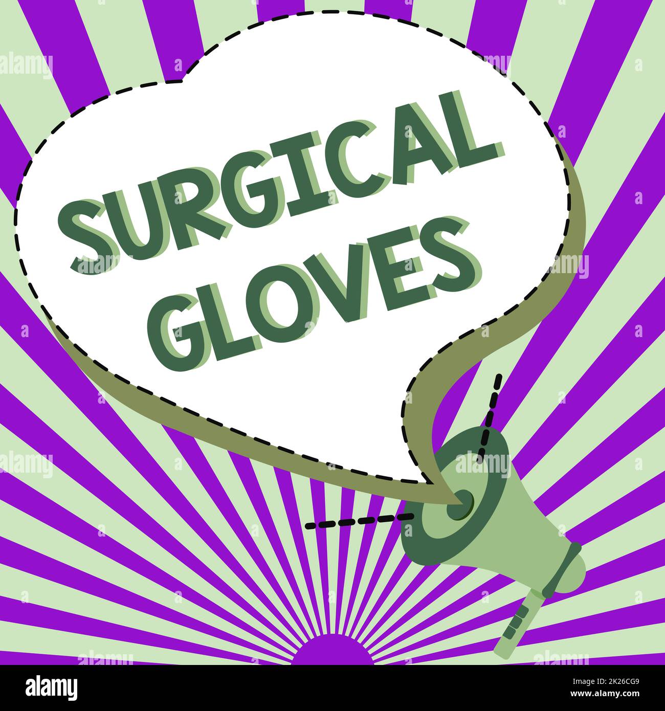 Conceptual display Surgical Gloves. Concept meaning to protect from the exposure to infectious materials Illustration Of A Loud Megaphone Speaker Making New Announcements Stock Photo