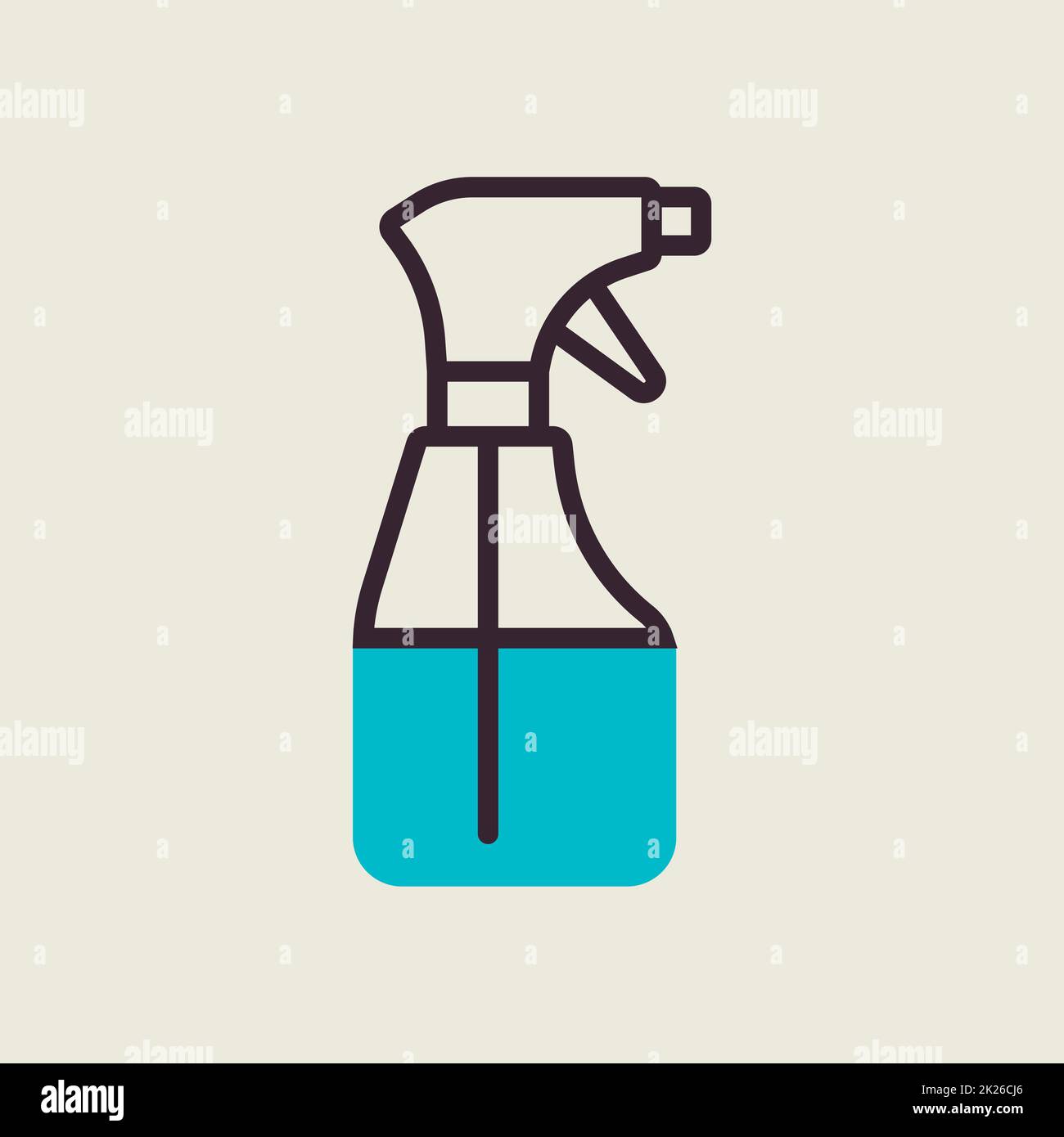 Cleaning spray bottle vector icon Stock Photo - Alamy