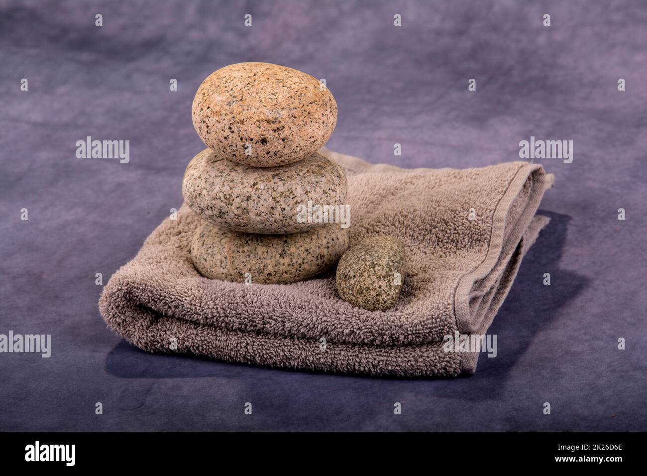 Wellness - stone towel Stock Photo