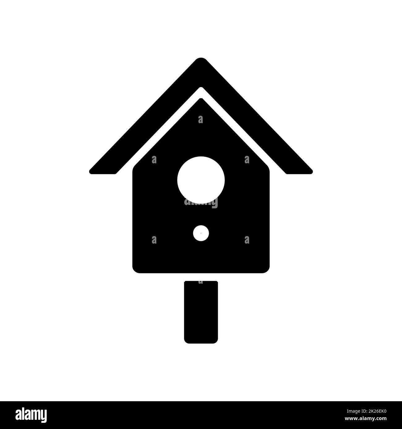 Nesting box or birds house vector glyph icon Stock Photo - Alamy