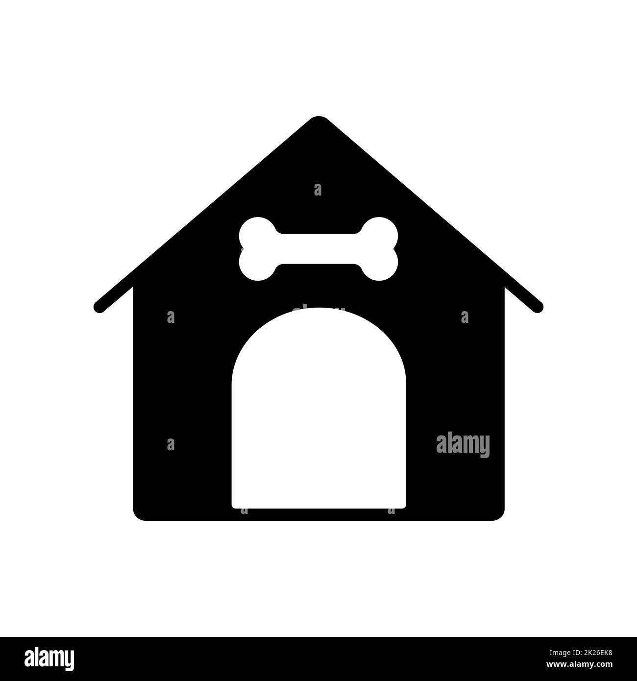 Dog house vector glyph icon. Pet animal sign Stock Photo