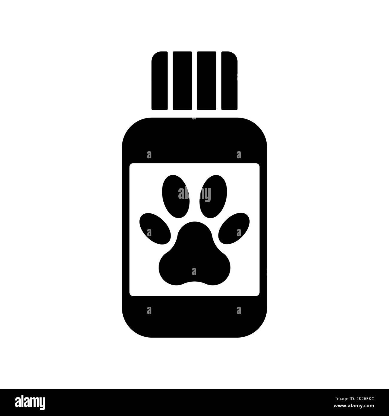 Pet shampoo vector glyph icon. Pet animal sign Stock Photo
