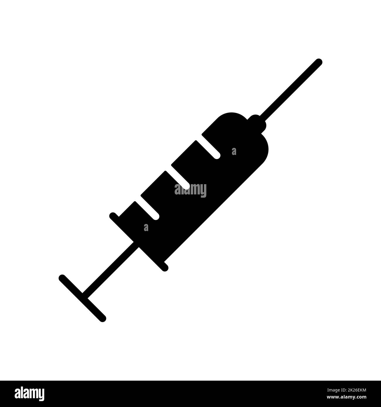 Syringe vector glyph icon. Medical sign Stock Photo