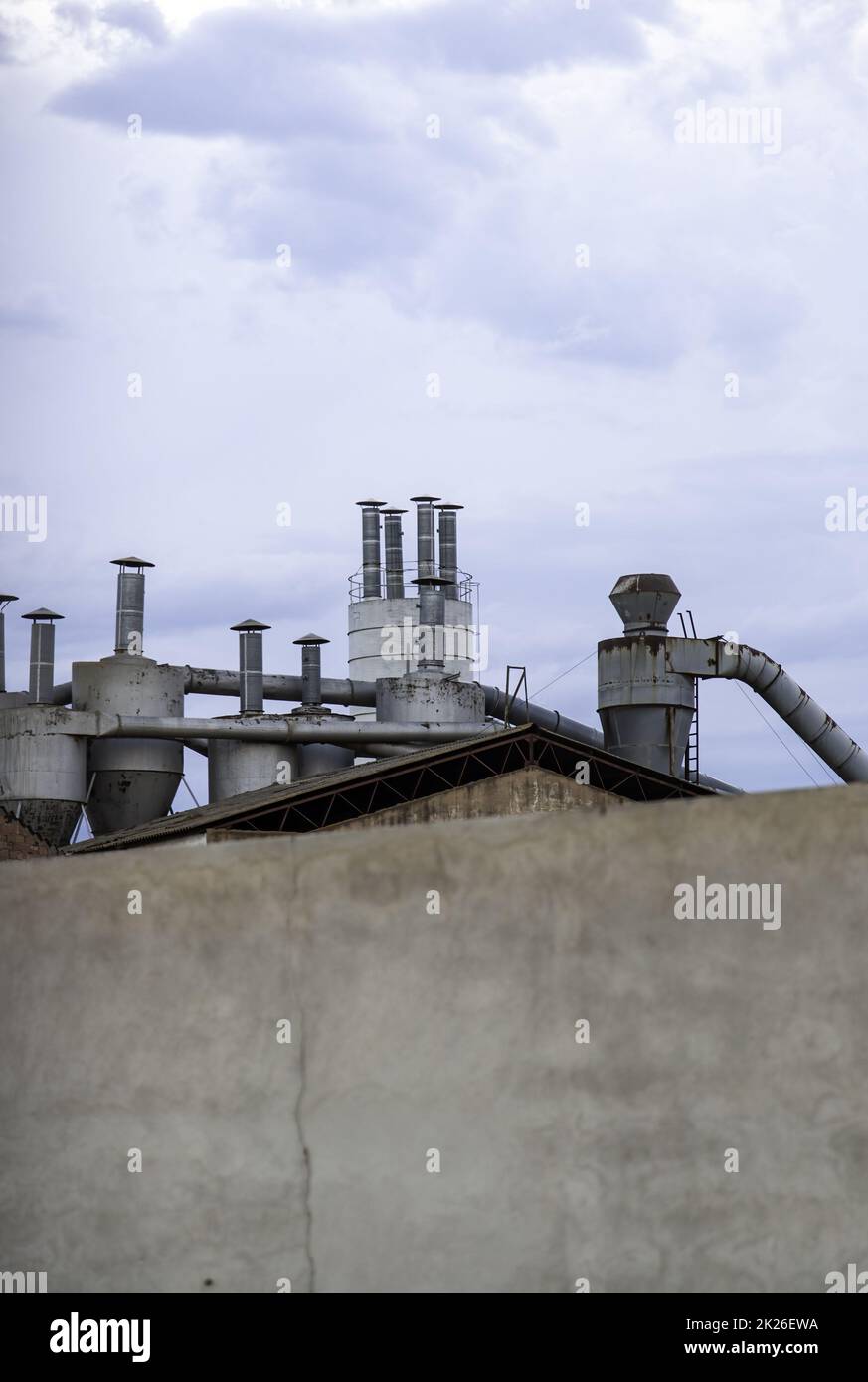 Detail of a factory in an industrial area of the city Stock Photo
