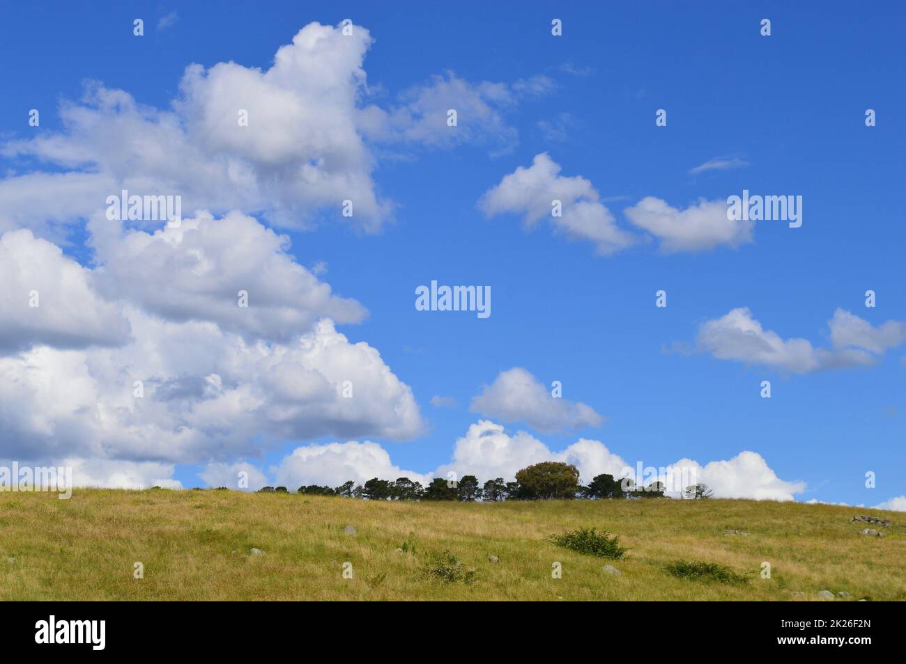 Clouds over a hillside on Cox's River Road Stock Photo