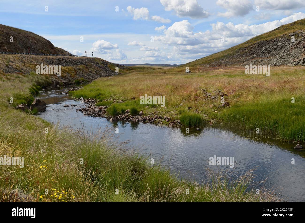 A stream in the high country of Australia Stock Photo
