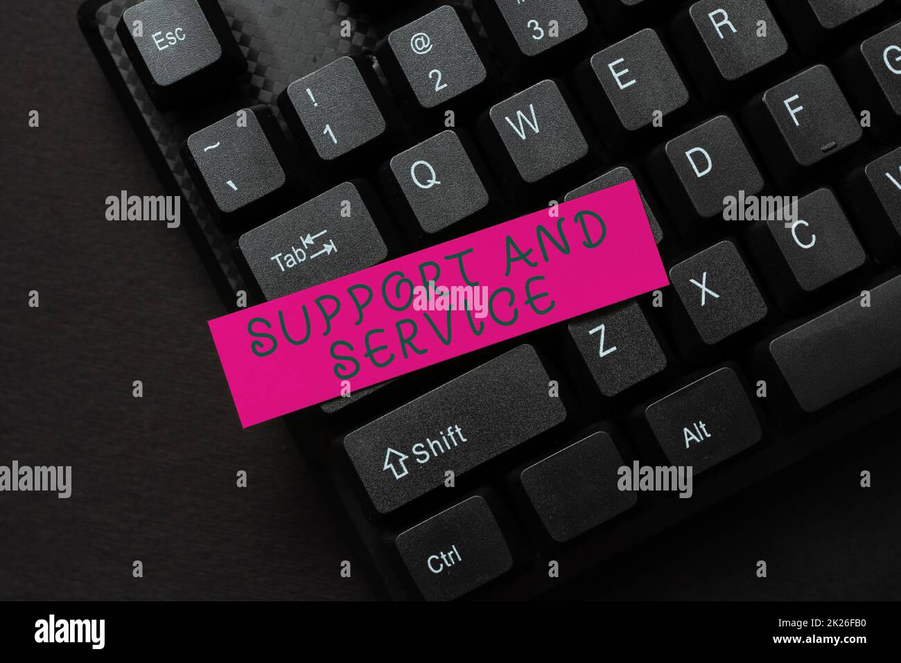 Text caption presenting Support And Service. Business concept Technical