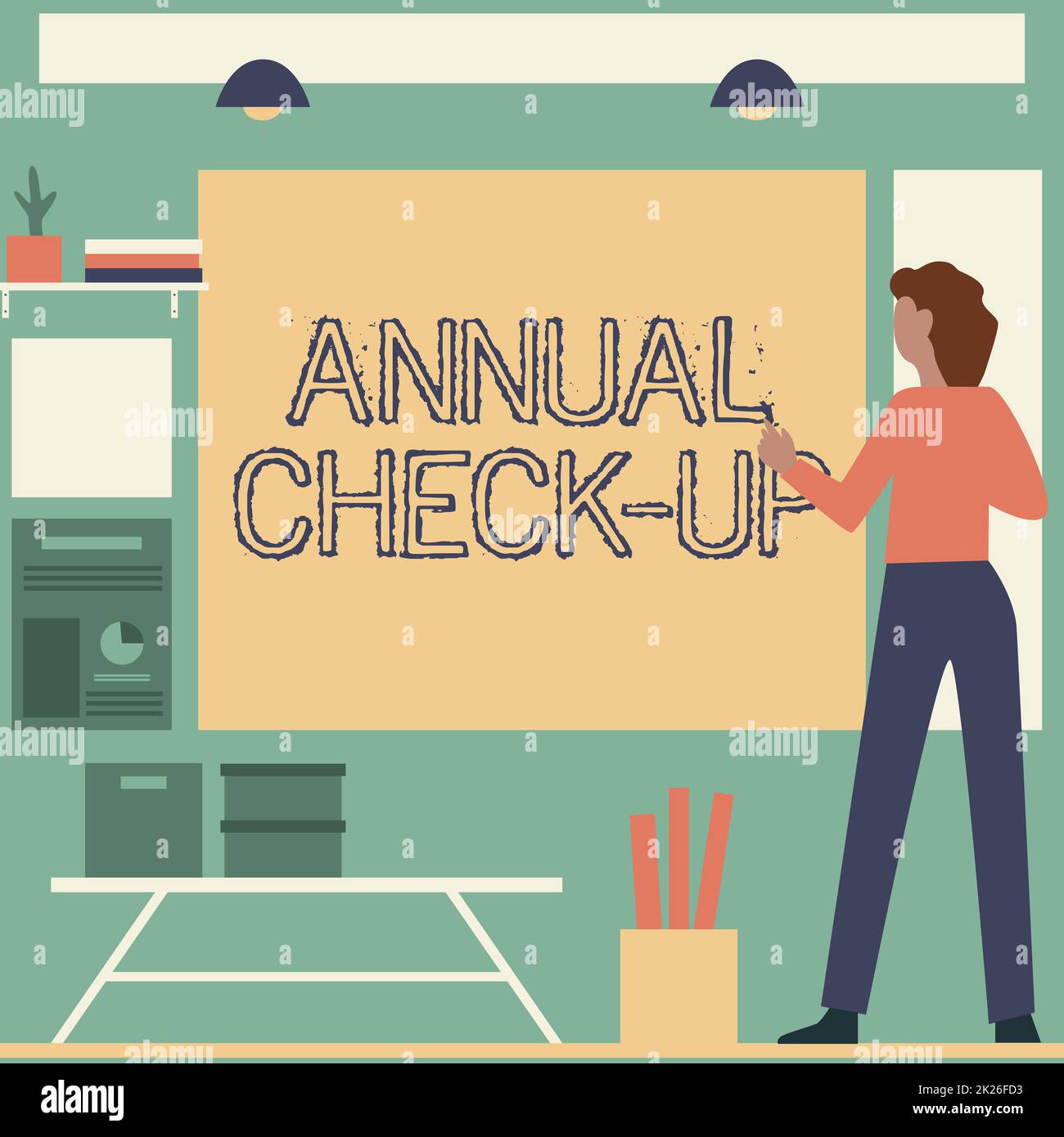 Text sign showing Annual Check Up. Internet Concept a thorough physical ...