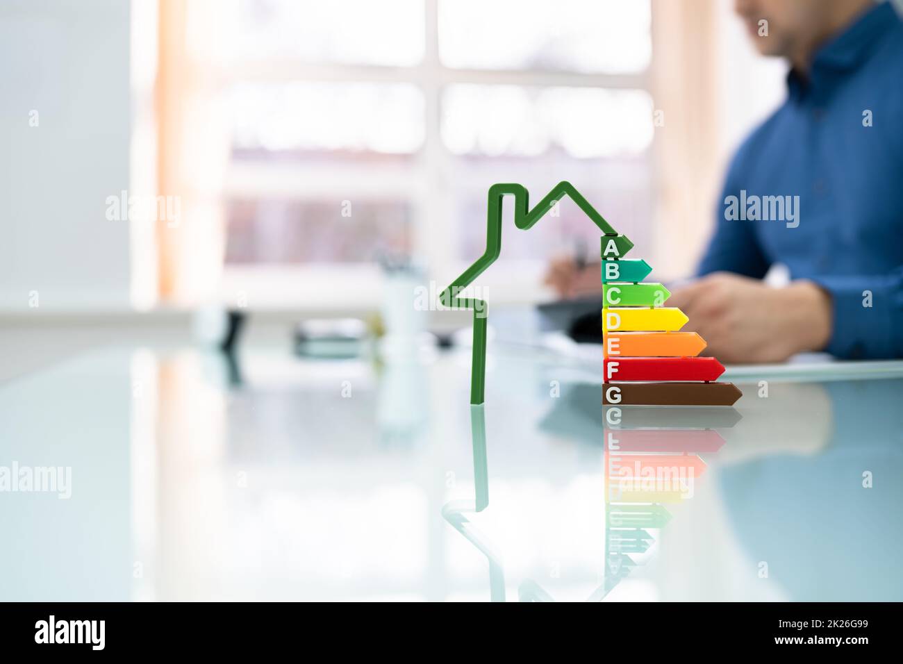Energy Efficient House Audit Using Calculator Stock Photo - Alamy