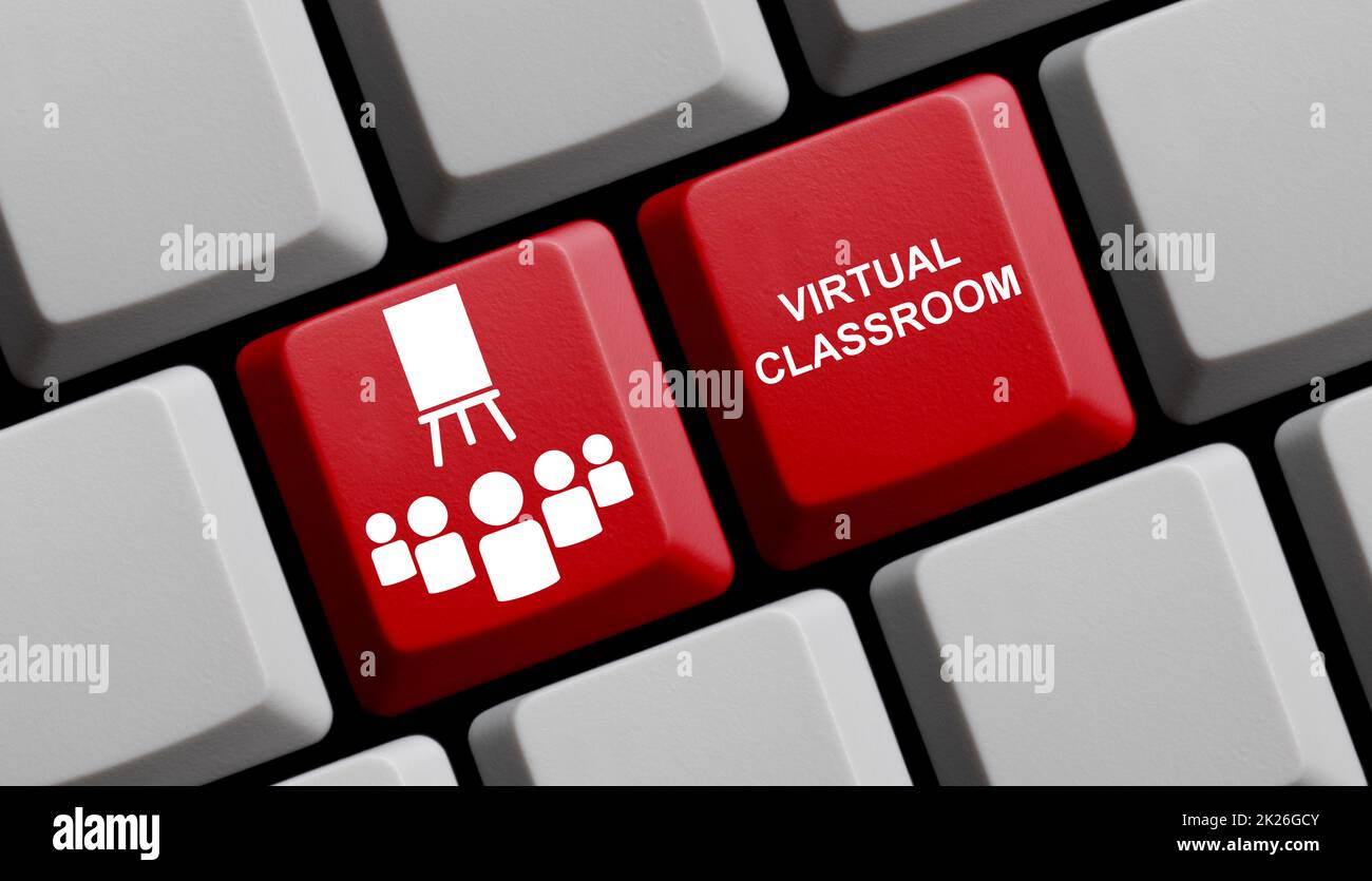 Virtual Classroom Digital learning from home Stock Photo Alamy