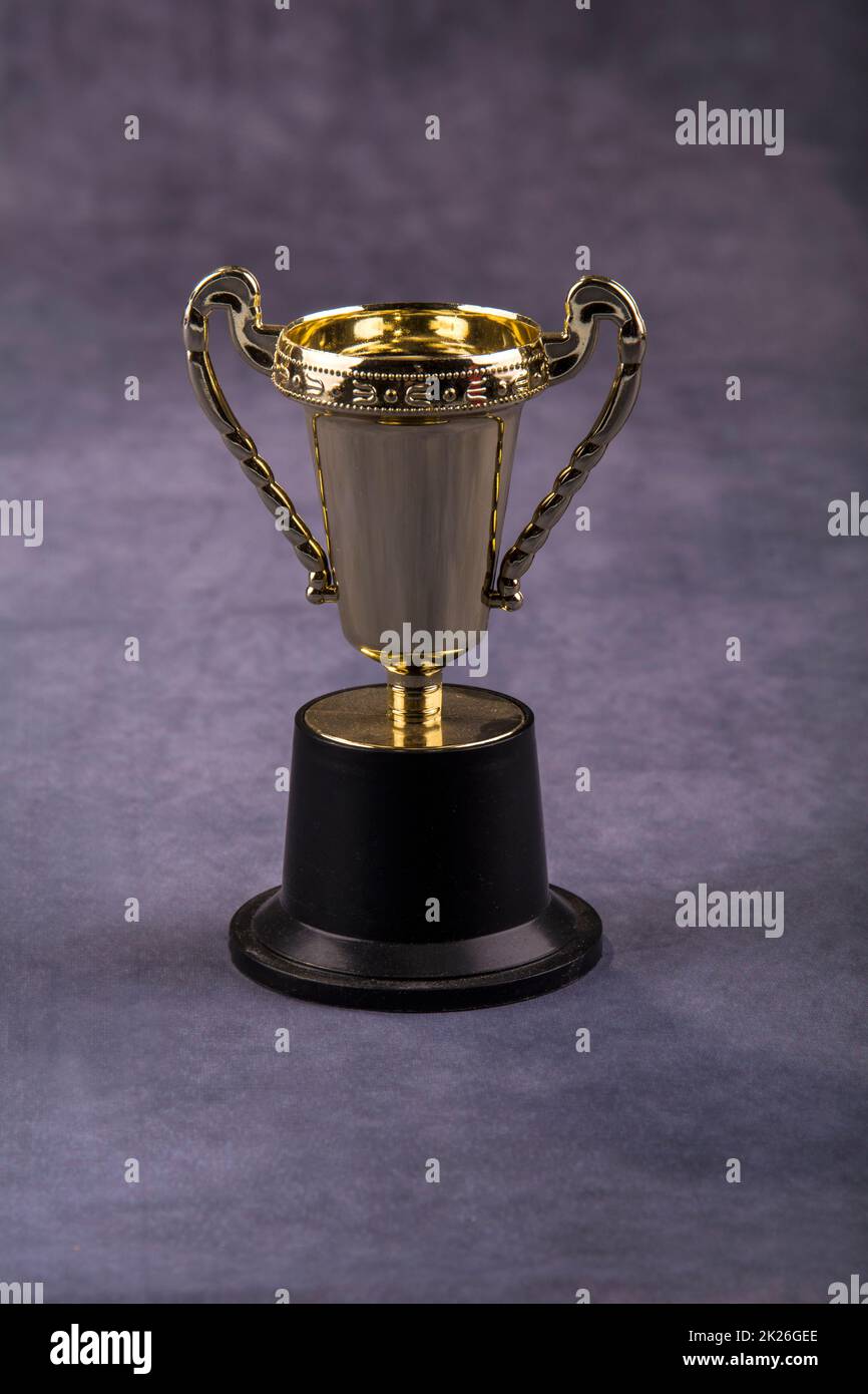 The winner cup in closeup Stock Photo