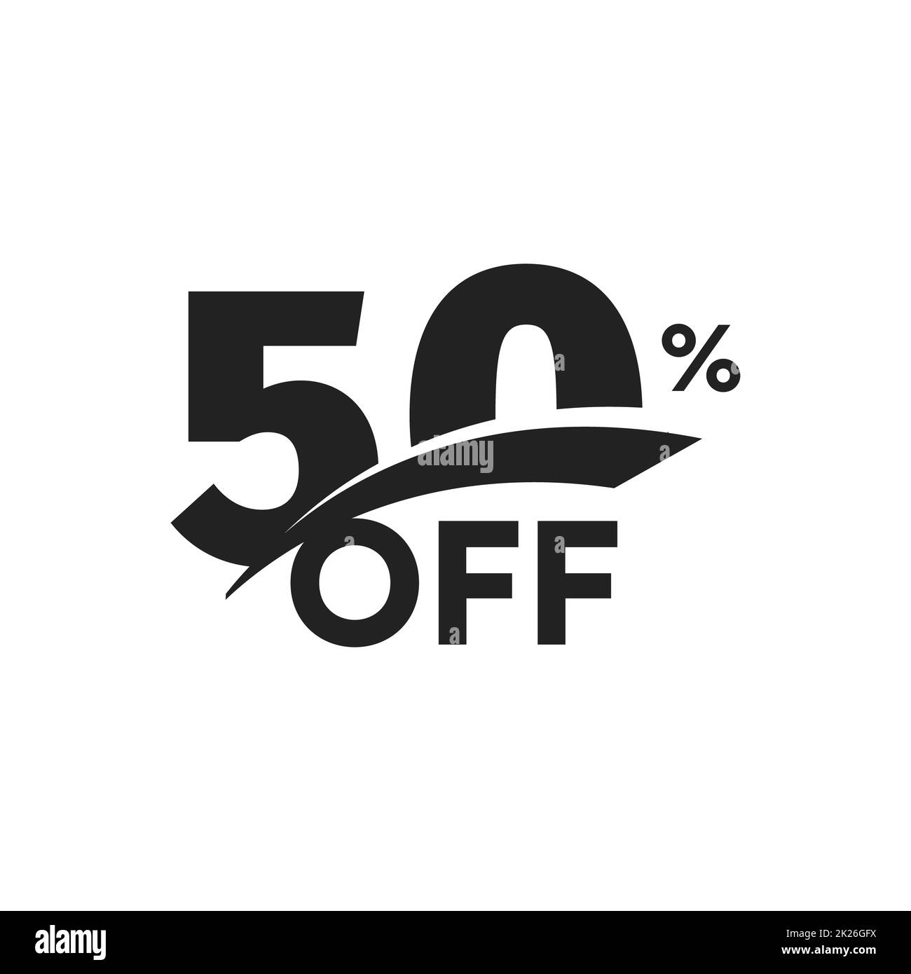 A Red, White And Black Fifty Dollars Off Sale Coupon Making A