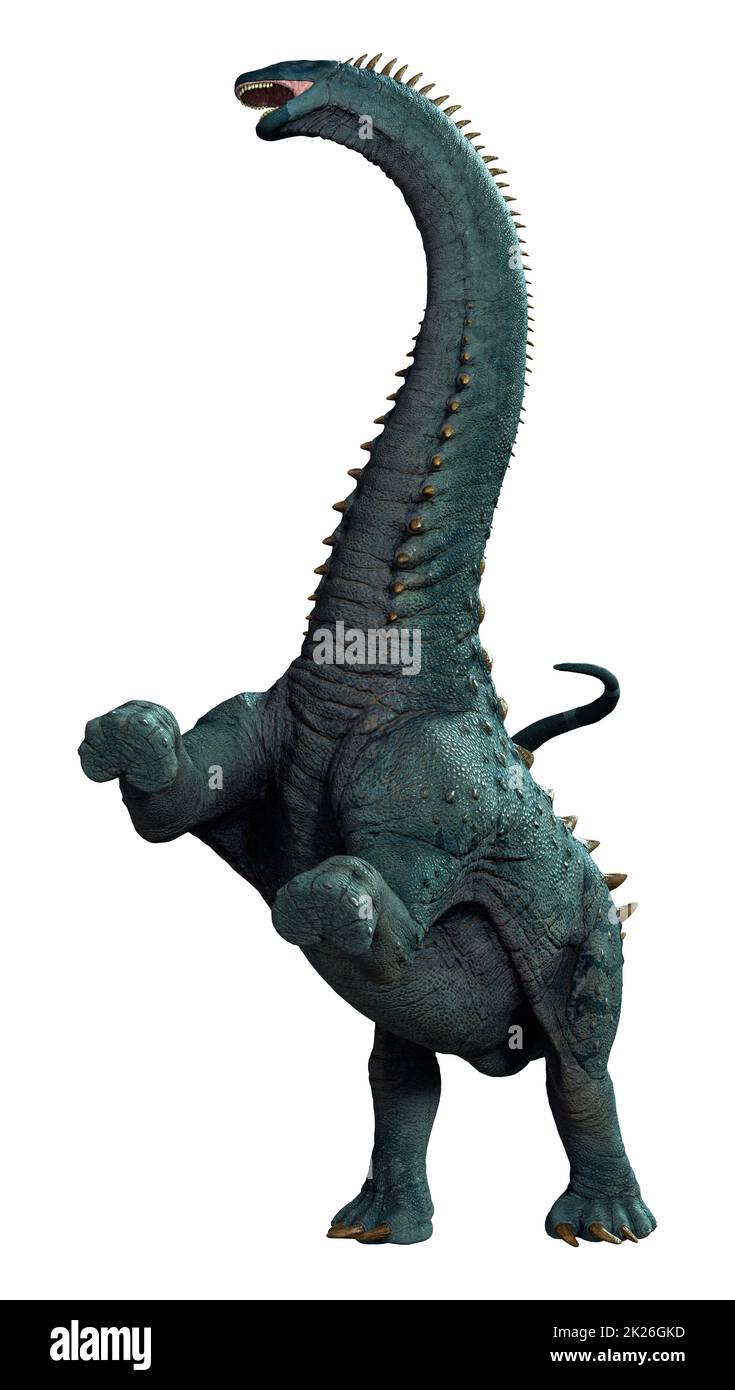 3D Rendering DinosaurAlamosaurus on White Stock Photo