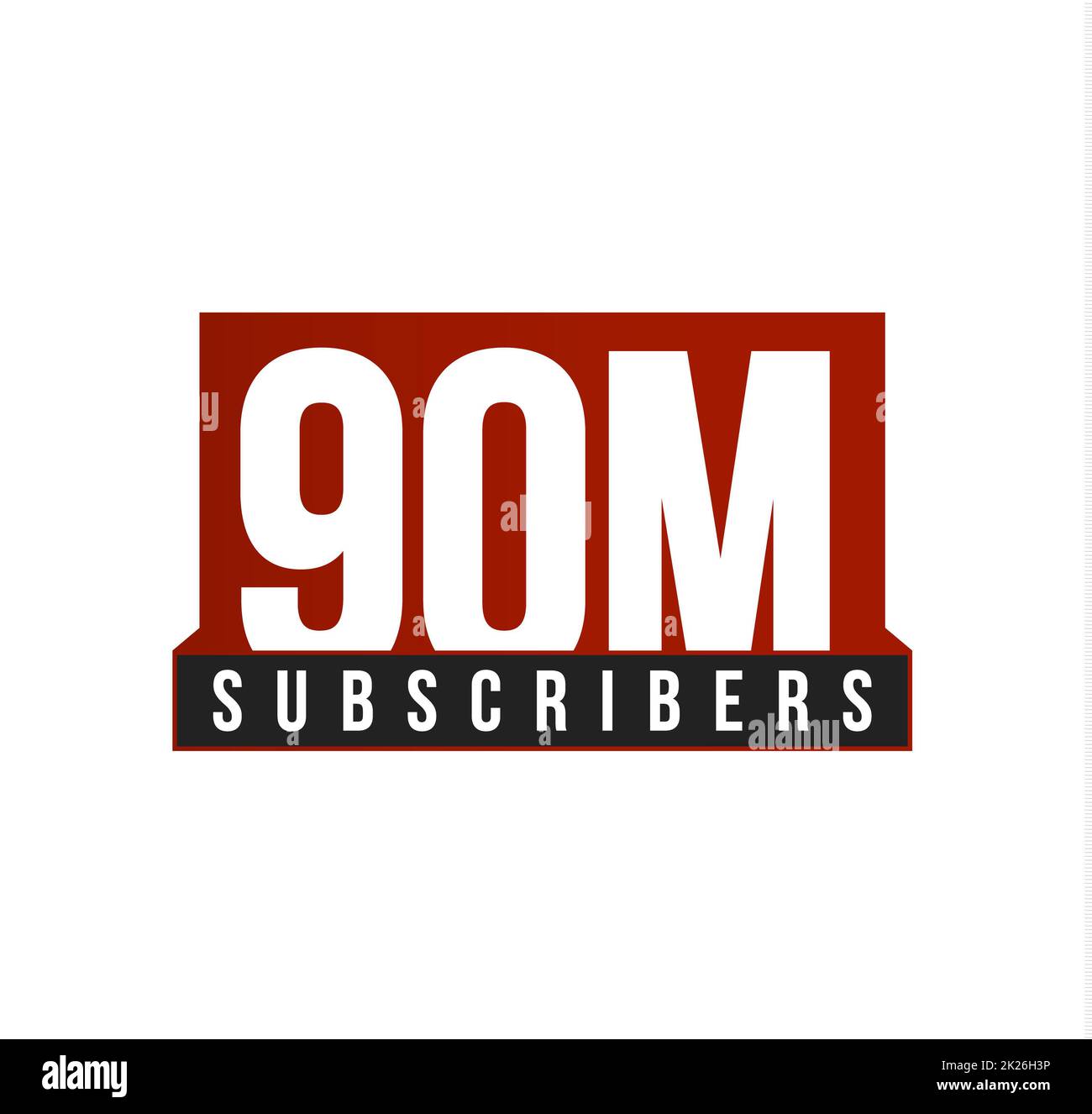 Subscribers number icon. Anniversary logo template. Greeting card ...