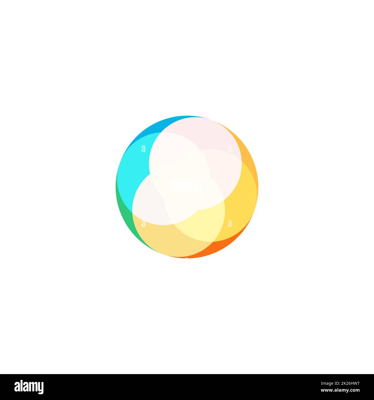 Abstract circle vector icon on white background. Sport game with ball