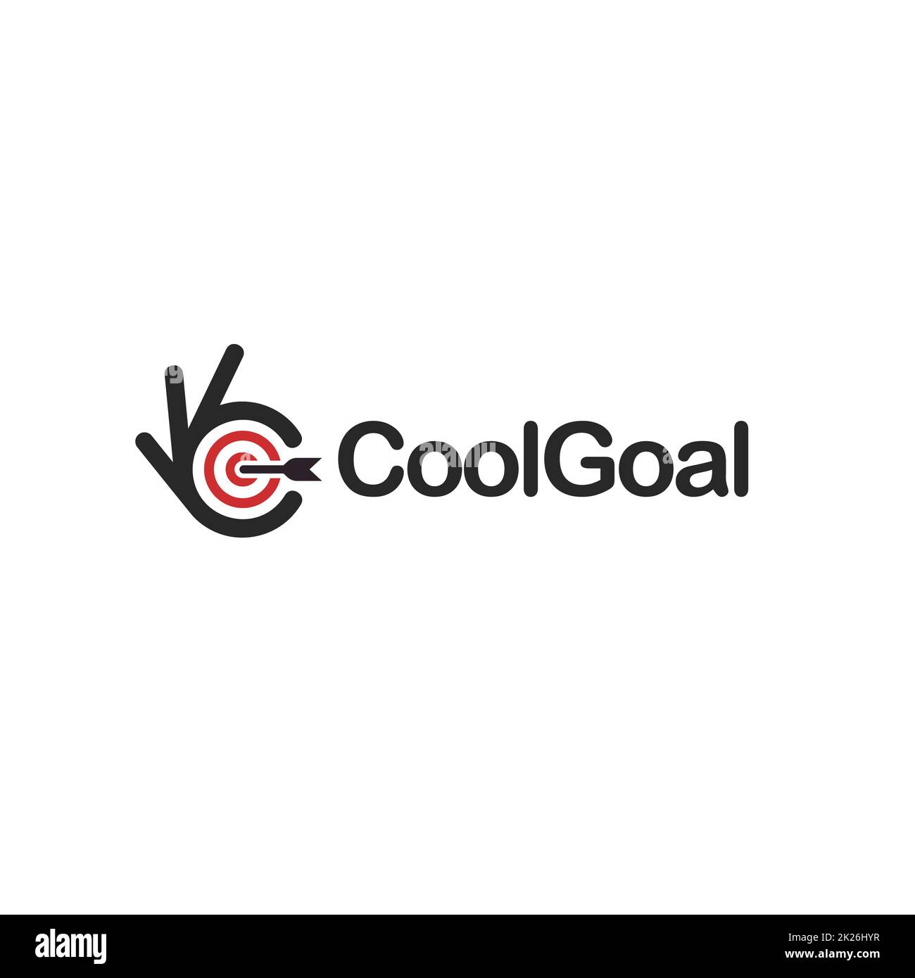 Goal, target, dart icon. Ok symbol, Okay vector logo, high quality
