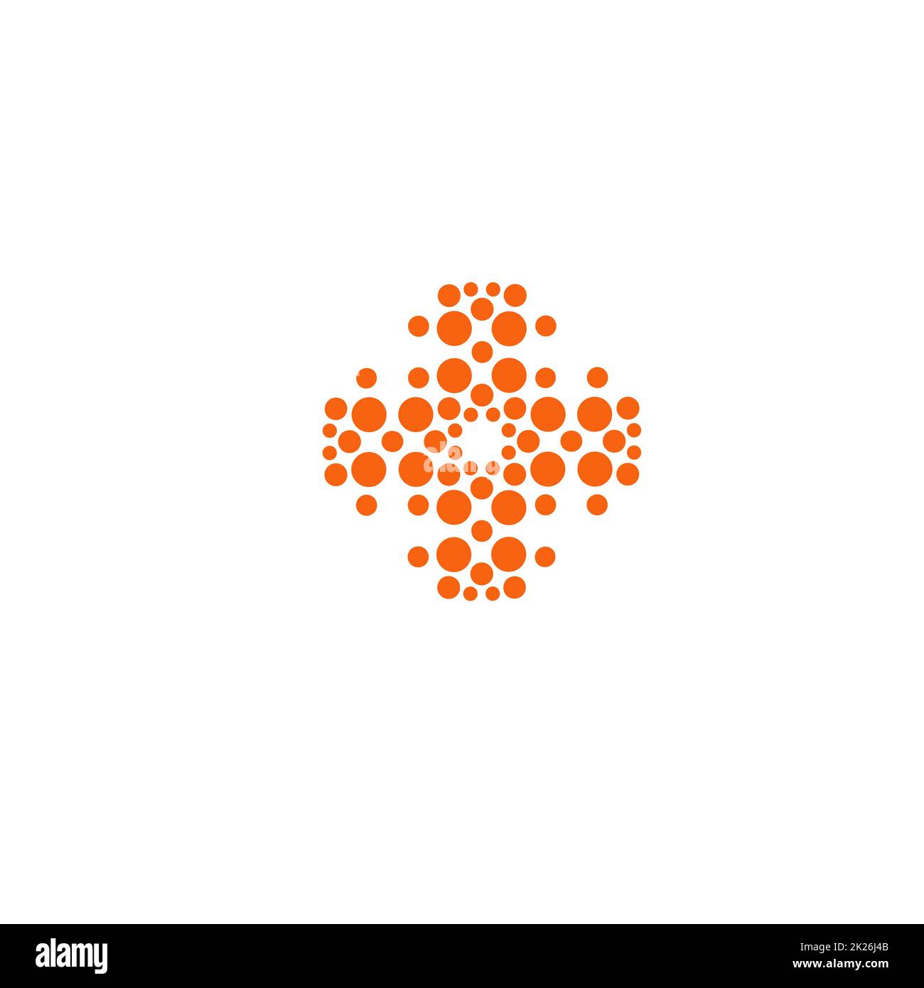 Cross vector icon. Cross unusual shape. Innovative medical technology