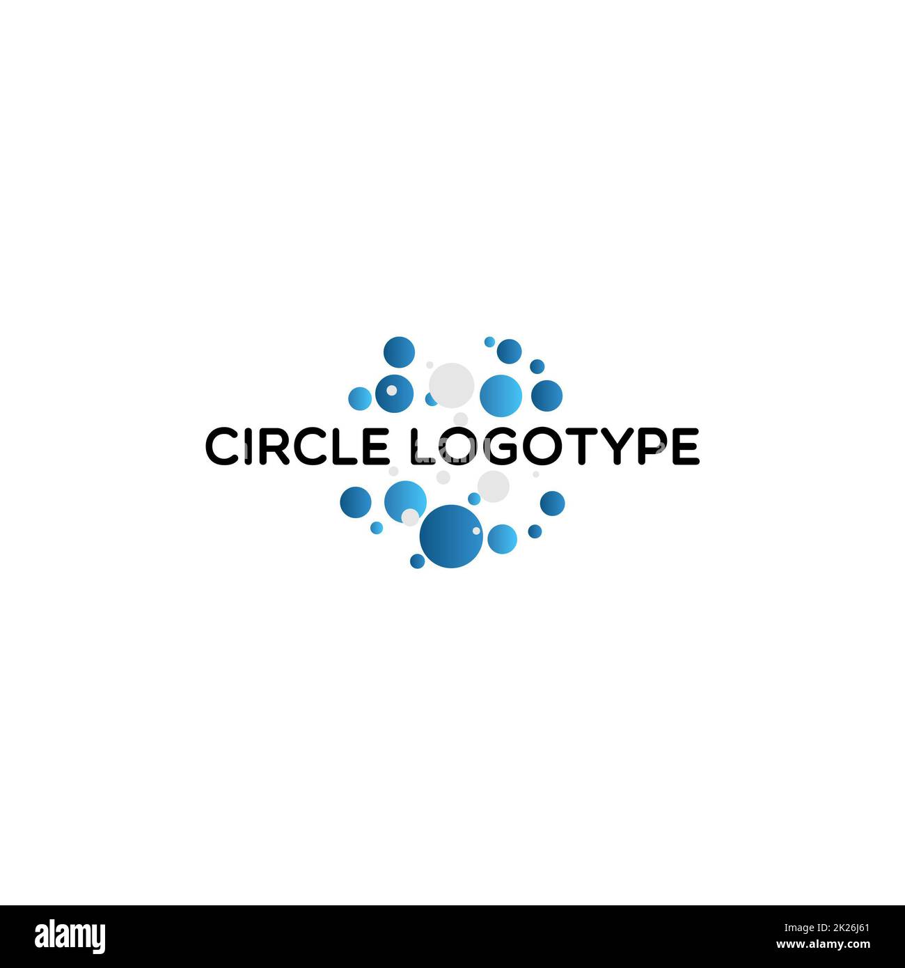 Logo. Vector. Blue circles Stock Photo Alamy