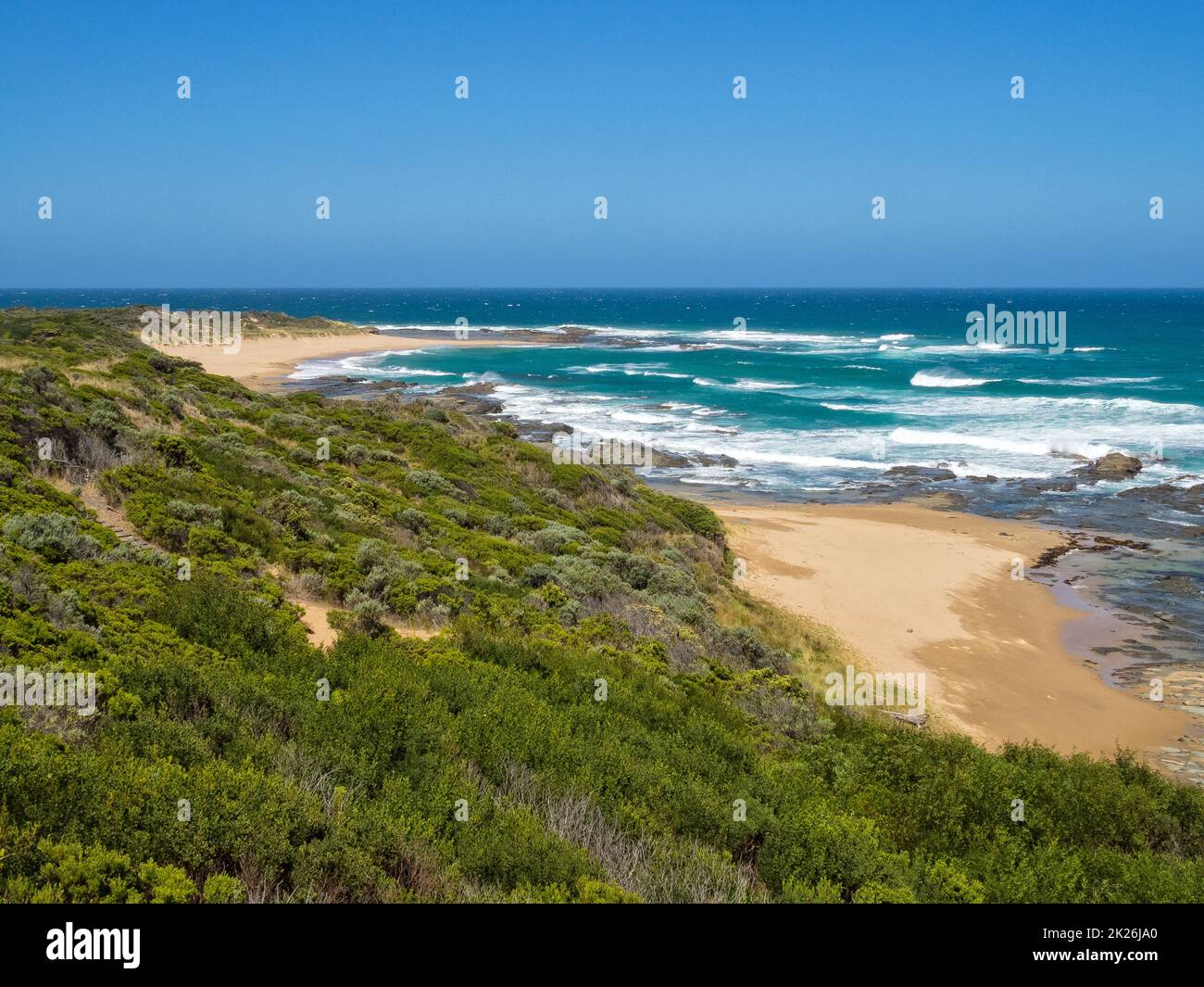 Sandy beach - Point Franklin Stock Photo - Alamy