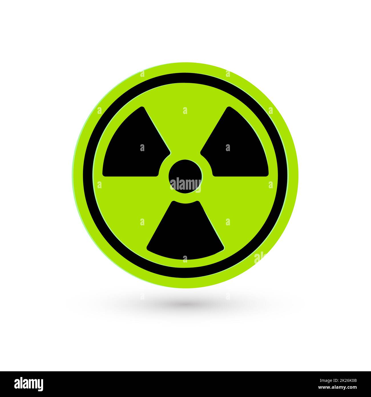 Toxic green vector icon. Radiation pictogram. Biohazard Warning symbol