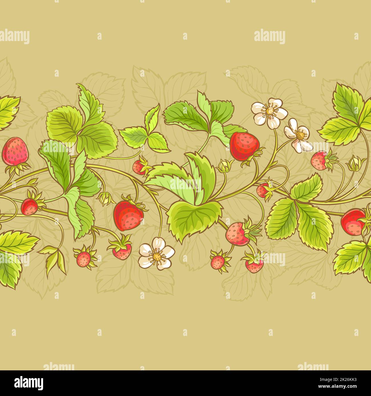strawberry vector seamless pattern Stock Photo - Alamy